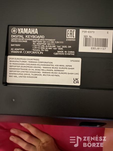 Szintetizátor hibátlan állapotban, Yamaha PSR-E373